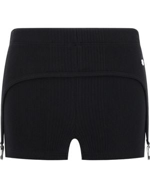 Jean Paul Gaultier Ribbed Shorts - Black