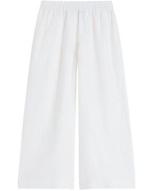 Weekend by Maxmara Elasticated-Waistband Wide-Leg Pants - White