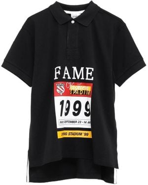 VAQUERA Graphic-Print Polo Shirt - Black