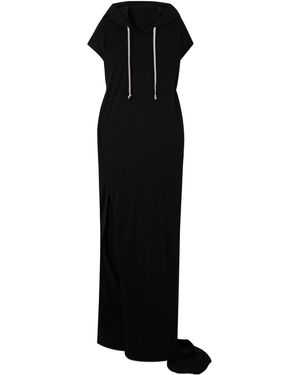 Rick Owens Edfu Hooded Cotton-Jersey Maxi Dress - Black