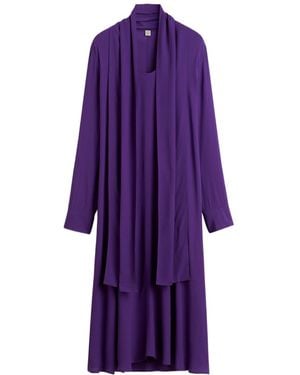 TOTEME Long Sleeve Dress - Purple