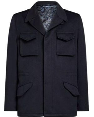 Etro Cashmere Shirt Jacket - Blue