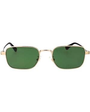 Montblanc Rectangle-Frame Sunglasses - Green