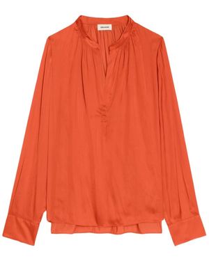 Zadig & Voltaire Tink Satin Blouse - Orange