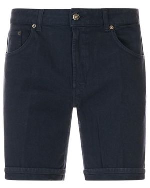 Dondup Logo-Plaque Bemuda Shorts - Blue
