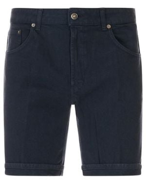 Dondup Logo-Plaque Bemuda Shorts - Blue