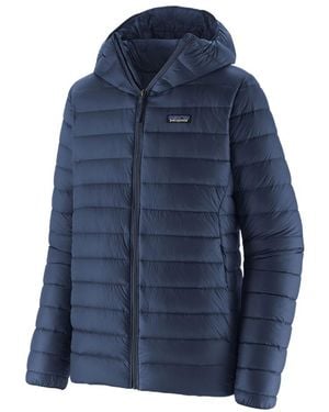 Patagonia Quilted Hooded Down Jacket - Blue