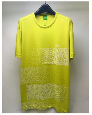 BOSS Logo Details Short-Sleeved T-Shirt - Yellow