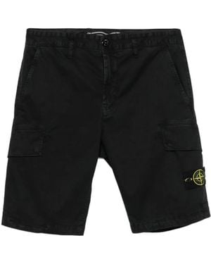 Stone Island Belt Loops Shorts - Black
