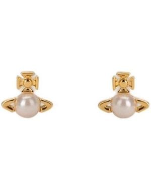 Vivienne Westwood Logo Earrings - White