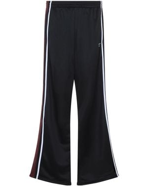 Martine Rose Wide Leg Trackpants Stripe Detail - Black