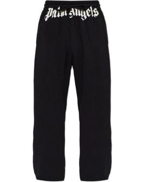 Palm Angels Elastic-Waist Athletic Pants - Black