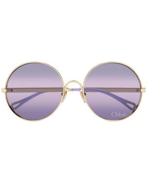 Chloé Chlo Eyewear Round-Frame Sunglasses - Purple