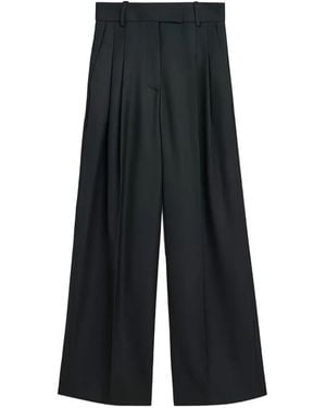 By Malene Birger Pleated Wide Leg Trousers - Black