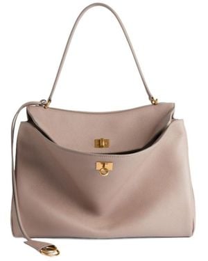 Balenciaga Rodeo Handbag Medium Grained Calfskin - Pink