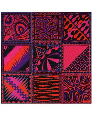 PUCCI Pucci Marmo-Printed Square Scarf - Red