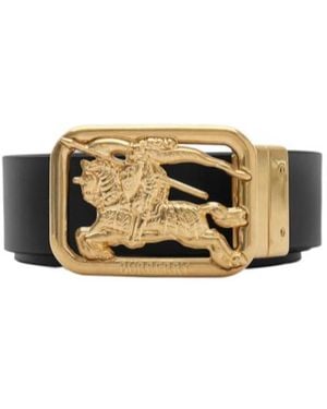 Burberry Reversible Leather Rider Belt - Metallic
