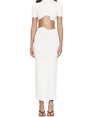 Christopher Esber Maparadita Cut-Out Short-Sleeve Top - White