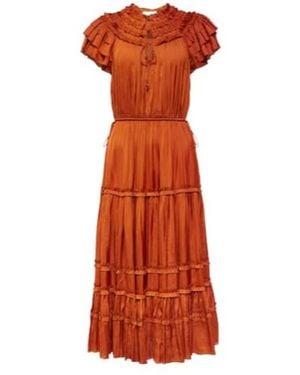 Ulla Johnson Pleated Dress - Orange