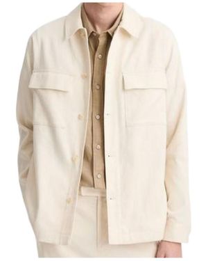 Vince Collared Long-Sleeved Casual Jacket - Natural