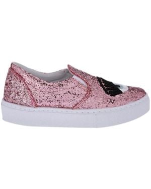 Chiara Ferragni Logo Casual Trainers - Purple