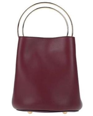 Marni Mini Leather Bucket Bag - Purple
