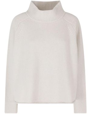 Roberto Collina Raglan Mockneck Knit Sweater - White