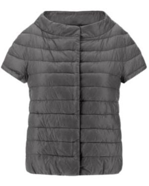 Herno Quilted Short-Sleeved Down Jacket - Gray
