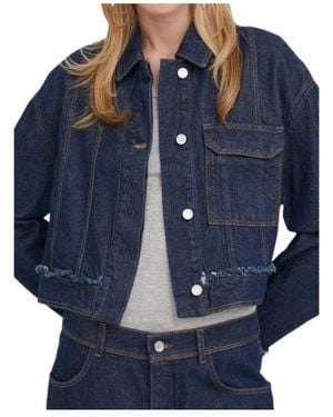 Stine Goya Frayed Pocket Jacket - Blue