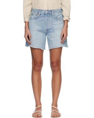 Citizens of Humanity Marlow Long Vintage Denim Shorts - Blue
