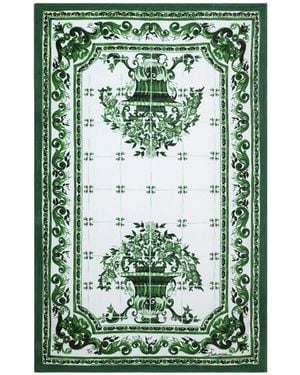 Dolce & Gabbana Majolica-Printed Beach Towel - Green