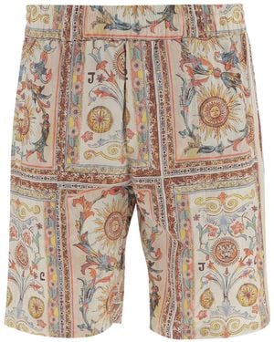 Just Cavalli Printed Shorts - Natural