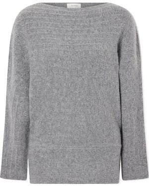 Ruohan Crew Neck Long-Sleeve Sweater - Gray