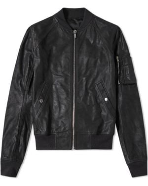 Rick Owens Long-Sleeved Leather Jacket - Black