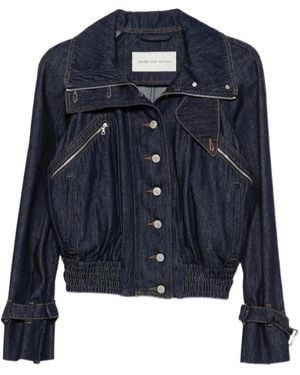 Dries Van Noten Single-Breasted Denim Jacket - Blue