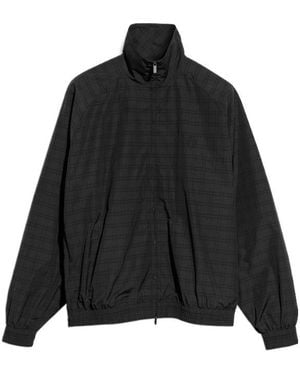 Gucci Prince Of Wales Nylon Zip Jacket - Black