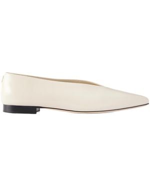 Jimmy Choo Margot Leather Ballet Flats - Natural