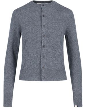 Extreme Cashmere Little2 Crew Neck Cardigan - Blue
