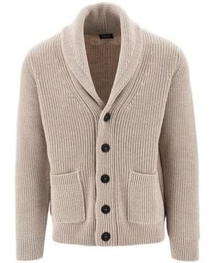 Drumohr Long-Sleeve Cardigan - Natural