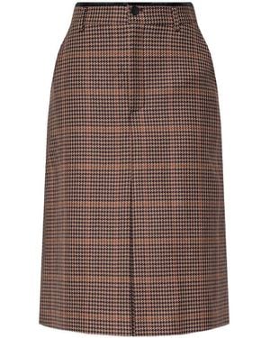 Balenciaga Flat Box Pleat Skirt - Brown