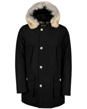 Woolrich Logo Parker Down Jacket - Black