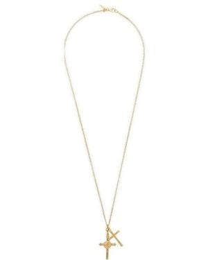 Emanuele Bicocchi Double Cross Necklace - White