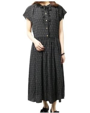 Celine Striped Dress - Black