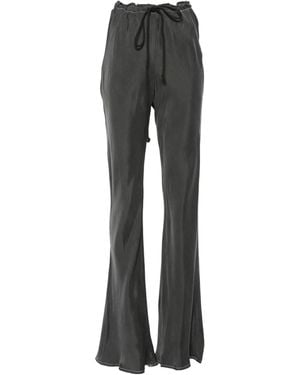 Song For The Mute Drawstring-Waist Flared Trousers - Grey