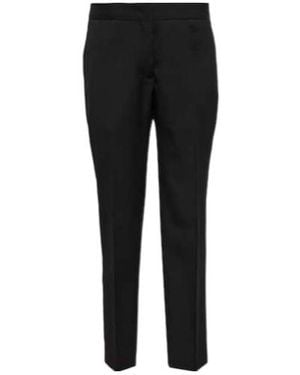 Jil Sander Tailored Straight Wool Pants - Black
