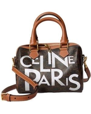 Celine Small Zippered Shoulder Bag - Brown