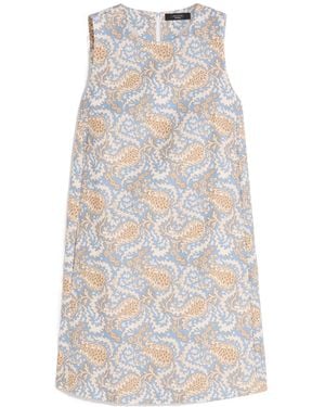 Weekend by Maxmara Cotton-Blend Floral Print Mini Dress - White