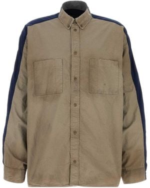 Balenciaga Colour-Block Shirt - Green