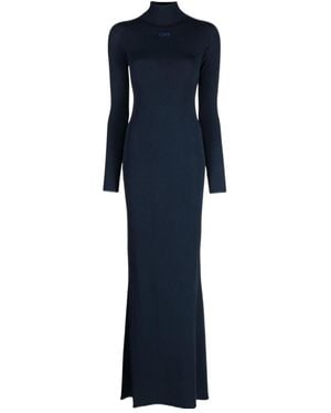 Off-White c/o Virgil Abloh Funnel-Neck Maxi Dress - Blue