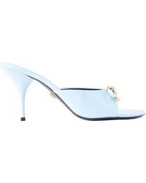 Versace Opera Bow Heeled Mules - White
